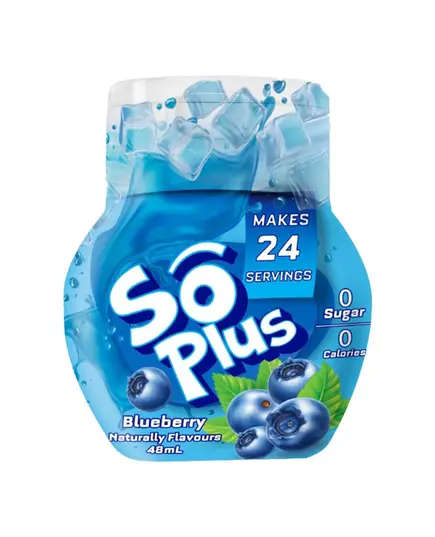 Water Enhancer - So Plus - Wholesale - Multiple Refreshing Flavors - 48 ml - Blueberry - Lemon & Mint - Strawberry - Grapes - TijarHub