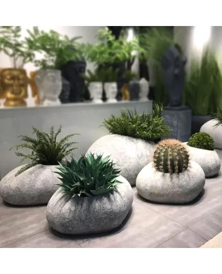 Pots - Handmade Polyester Stone Planters - Shaheen Farouk Designs - TijaraHub