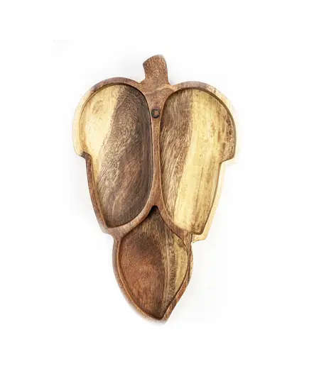 Wooden Leaf Shape Nuts Tray - B2B - Handmade - Fowacrafts - Tijarahub