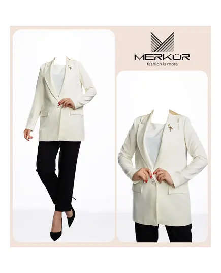 Poly Viscose Oversized Jacket - Wholesale - Fashion For Women  - Mercury - Tijarahub