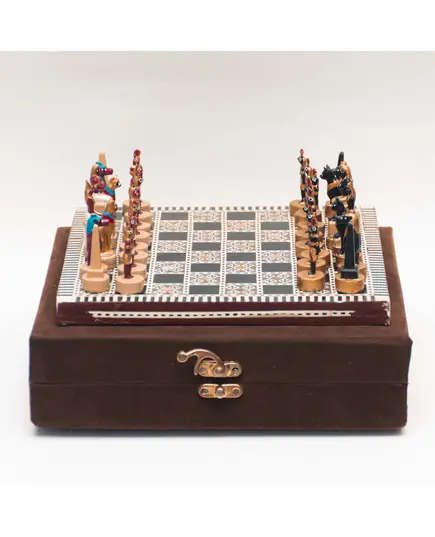 Chess with Pharonic Pieces 30 x 30 cm - Wholesale - Handmade - Fowacrafts - Tijarahub