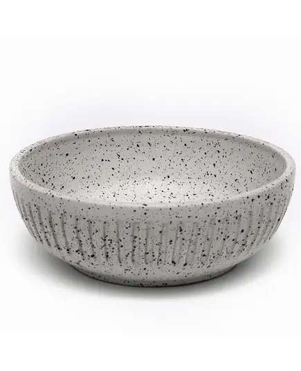 White Pottery Dalmatian Spots Large Bowl 30 cm - Wholesale - Handmade - Homasutra - Tijarahub