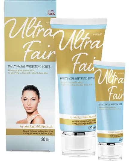 Ultra Fair – Face Whitening Scrub 120 ml Plastic Tube – Cosmetics Wholesale – Mash Premiere. TijaraHub!