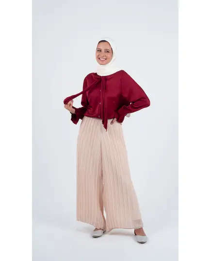 Pleated Wide Pants - Wholesale - Women Clothing - Nora Scarf - Tijarahub