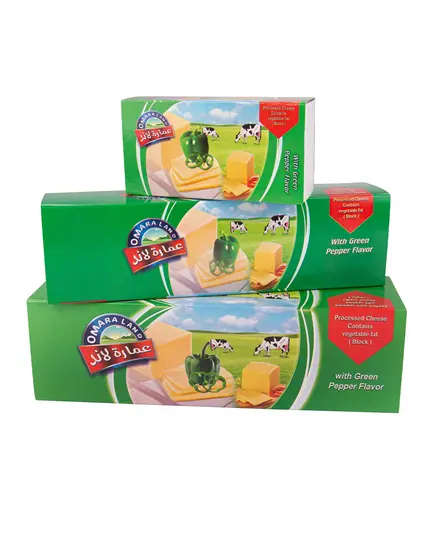 Cheddar Cheese with Green Pepper 1.800 gm - Wholesale - Cheeses - Omara Land TijaraHub