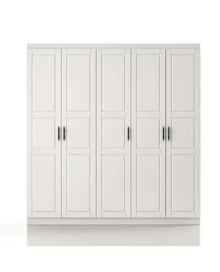 Bahar 5 Doors Wardrobe 50 x 175 x 182 cm - Wholesale - White - Sunroyal Concept TijaraHub