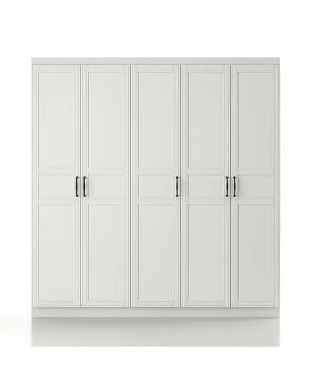 Henna 5 Doors Wardrobe 50 x 175 x 182 cm - Wholesale - White - Sunroyal Concept TijaraHub