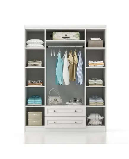 Inci 4 Doors 2 Drawers Wardrobe 50 x 140 x 182 cm - Wholesale - White - Sunroyal Concept
TijaraHub