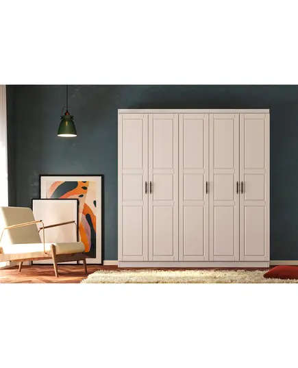 Bahar 5 Doors Wardrobe 50 x 175 x 182 cm - Wholesale - White - Sunroyal Concept TijaraHub