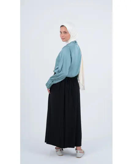 Formal Soft Satin Blouse with a Pleated Tie - Wholesale - Women Clothing - Nora Scarf​ - Tijarahub