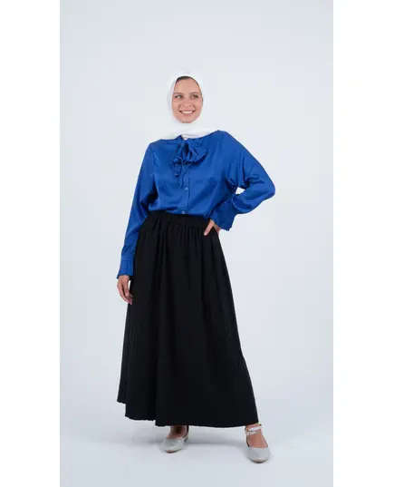 Formal Soft Satin Blouse with a Pleated Tie - Wholesale - Women Clothing - Nora Scarf​ - Tijarahub