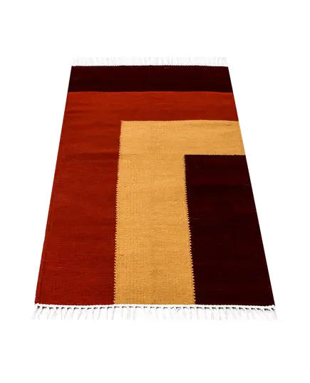 Multicolor Modern Kilim Area Rug 140 x 70 cm - B2B - Handmade - Bazaar Misr - Tijarahub