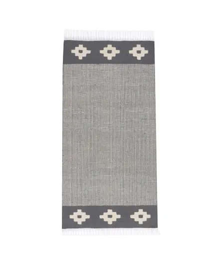 Grey and White Handloomed Kilim Rug 140 x 70 cm - Buy In Bulk - Handmade - Bazaar Misr - Tijarahub