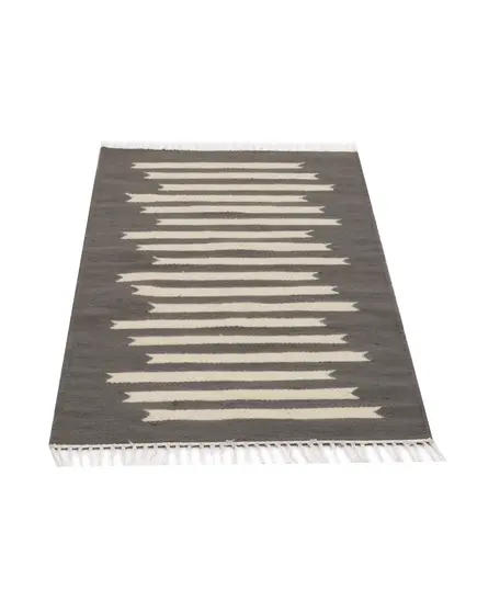 Grey and White Handloomed Kilim Rug 140 x 70 cm - Buy In Bulk - Handmade - Bazaar Misr - Tijarahub