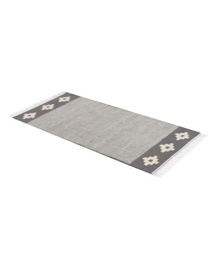 Grey and White Handloomed Kilim Rug 140 x 70 cm - Buy In Bulk - Handmade - Bazaar Misr - Tijarahub