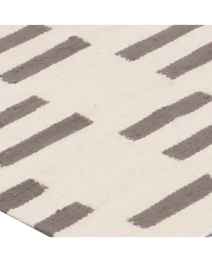 Grey and White Handloomed Kilim Rug 140 x 70 cm - B2B - Handmade - Bazaar Misr - Tijarahub