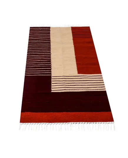 Multicolor Modern Kilim Area Rug 140 x 70 cm - B2B - Handmade - Bazaar Misr - Tijarahub