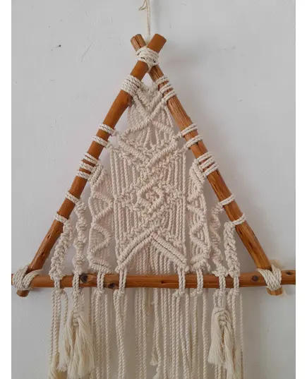 Boho Triangle Wall Hanging Macrame 50 x 60 cm - B2B - Handmade - Bazaar Misr - Tijarahub