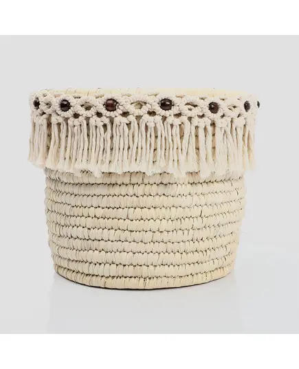 Macrame Storage Basket 30 x 30 cm - Wholesale - Handmade - Bazaar Misr - Tijarahub