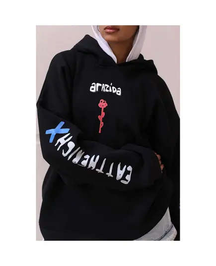 Black Printed Hoodie - Women's Clothing - Wholesale - Luscious​ - Tijarahub