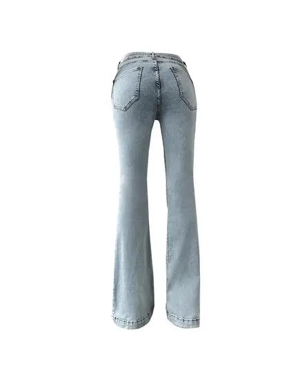 Light Blue Spanish Jeans Pants - B2B - Fashion For Women - Caspita - Tijarahub