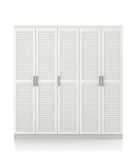 Nil 5 Doors Wardrobe 50 x 175 x 182 cm - Wholesale - White - Sunroyal Concept TijaraHub