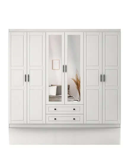 Bahar 6 Doors 2 Drawers Wardrobe 50 x 210 x 210 cm - Wholesale - White - Sunroyal Concept
TijaraHub