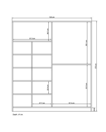 Royal Anthracite 4 Doors Wardrobe 41 x 120 x 170 cm - Wholesale - Black - Sunroyal Concept TijaraHub