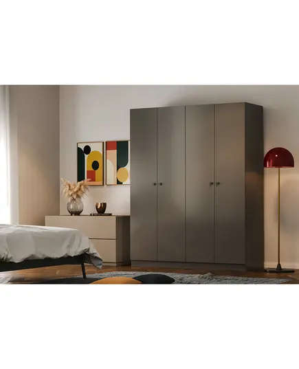 Royal Anthracite 4 Doors Wardrobe 41 x 120 x 170 cm - Wholesale - Black - Sunroyal Concept TijaraHub