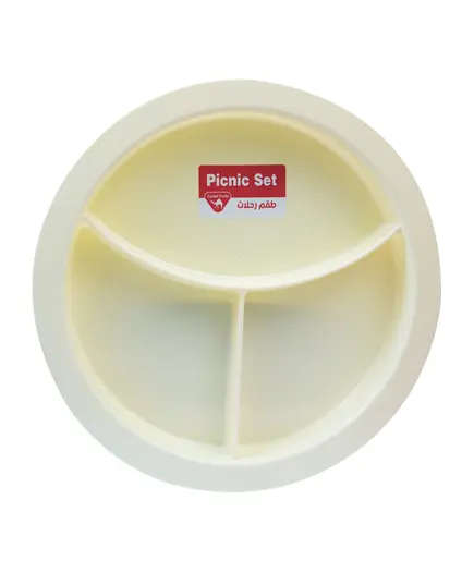 Divided Plate BPA Free - Buy In Bulk - Kitchen Utensils - Camel Trade - Tijarahub