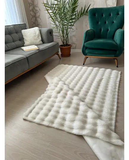 LOOP RABBİT FEATHER RUG 80 x 3 cm - Rugs - Wholesale - SATEN CARPET - Tijarahub