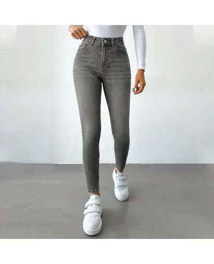 Grey Skinny Jeans Pants - B2B - Fashion For Women - Caspita TijaraHub