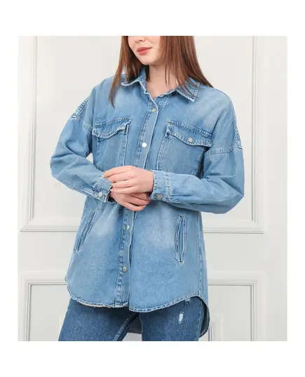 Blue Front Button Jacket - B2B - Fashion For Women - Caspita - Tijarahub