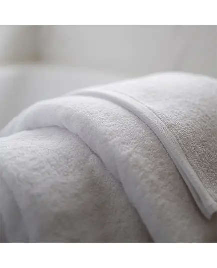 Plain Towel - White Color - 100% High Quality Cotton - Buy in Bulk - More Cottons - TijaraHub