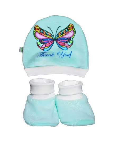 Butterfly Winter Hat and Socks - Soft Cotton Comfort, New Baby's Clothing - B2B - Baby Shoora - TijaraHub