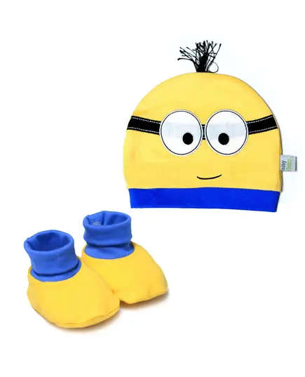 Minion Winter Hat and Socks - Soft Cotton Comfort, New Baby's Clothing - B2B - Baby Shoora - TijaraHub