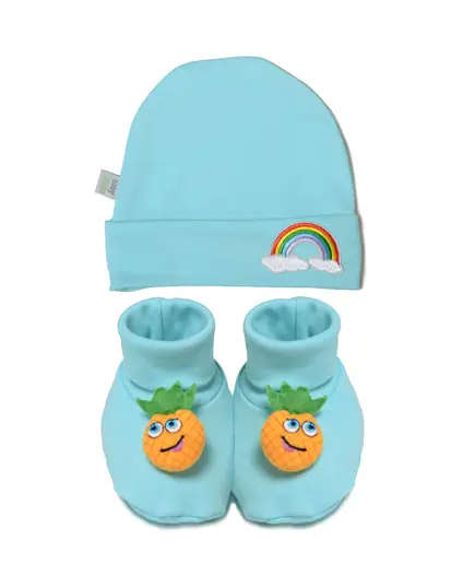 Rainbow Winter Hat and Socks - Soft Cotton Comfort, New Baby's Clothing - B2B - Baby Shoora​ - TijaraHub