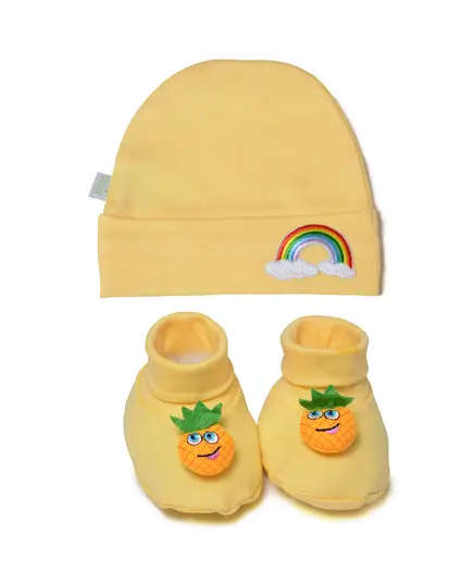 Rainbow Winter Hat and Socks - Soft Cotton Comfort, New Baby's Clothing - B2B - Baby Shoora​ - TijaraHub
