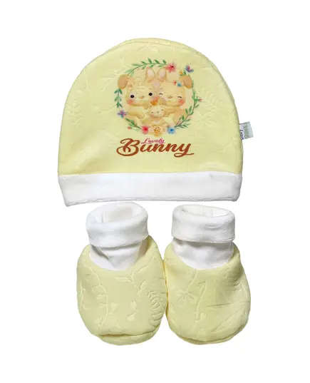 Bunny Winter Hat and Socks - Soft Cotton Comfort, New Baby's Clothing - B2B - Baby Shoora - TijaraHub