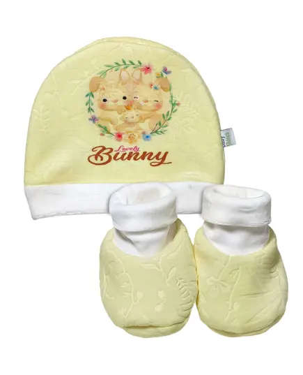 Bunny Winter Hat and Socks - Soft Cotton Comfort, New Baby's Clothing - B2B - Baby Shoora - TijaraHub