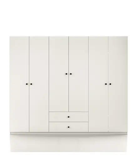 Royal 6 Doors Wardrobe 45 x 180 x 180 cm - Wholesale - White - Sunroyal Concept
TijaraHub