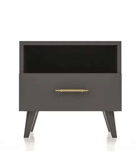 Lavinia Anthracite Nightstand 38 x 45 x 47 cm - Wholesale - Black - Sunroyal Concept TijaraHub