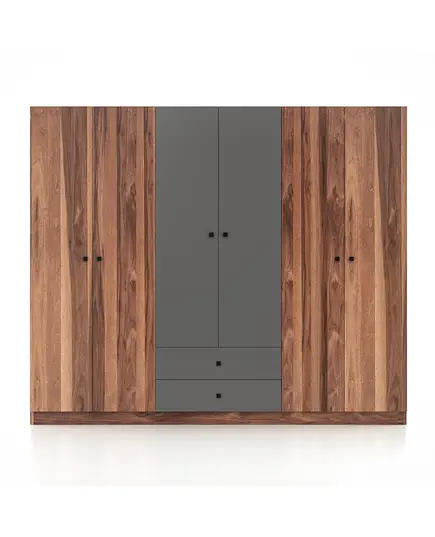 Royal 6 Doors Wardrobe 45 x 180 x 180 cm - Wholesale - Walnut - Sunroyal Concept
TijaraHub