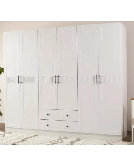 Zenio Ares 6 Door 2 Drawer Wardrobe – Bulk – Turkish Furniture – Zenio Mobilya. TijaraHub!