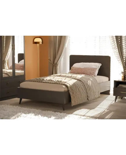 Lavinia Anthracite Single Bed 51 x 195 x 95 cm - Wholesale - Black - Sunroyal Concept TijaraHub