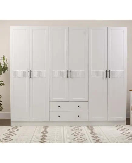 Zenio Ares 6 Door 2 Drawer Wardrobe – Bulk – Turkish Furniture – Zenio Mobilya. TijaraHub!