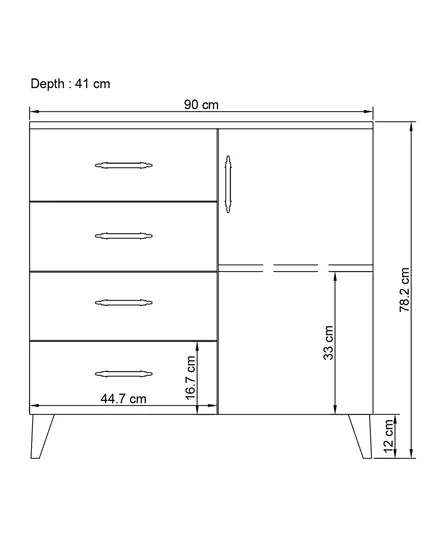 Lavinia Dresser 41 x 90 x 82 cm - Wholesale - White - Sunroyal Concept TijaraHub