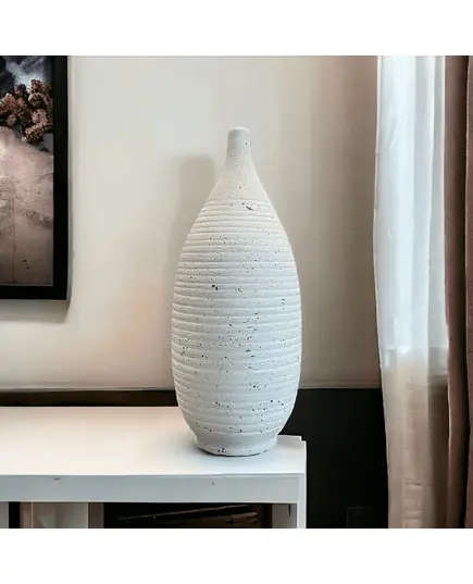 Ivory Elegance Pottery Vase - Wholesale Luxe Craft - Elegant Home & Garden Décor - Kvell Masterpiece​ - TijaraHub