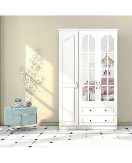 Zenio Assos Diamond 3 Door 2 Drawer Wardrobe – Bulk – Turkish Furniture – Zenio Mobilya. TijaraHub!