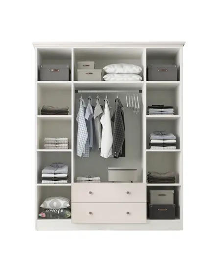 Zenio Side Rose 4 Door 2 Drawer Mirrored White Wardrobe – Bulk – Turkish Furniture – Zenio Mobilya. tIJARAhUB!